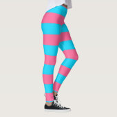 Roze en blauwe strepen ontwerp leggings (Rechts)