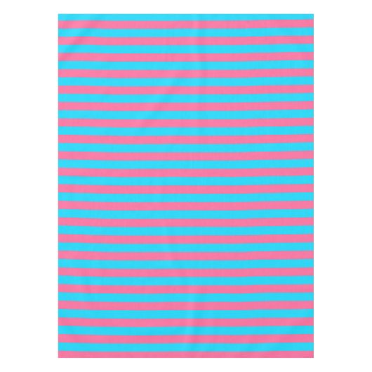 Roze en blauwe strepen ontwerp tafelkleed (Voorkant)
