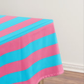 Roze en blauwe strepen ontwerp tafelkleed (Voorbeeld)
