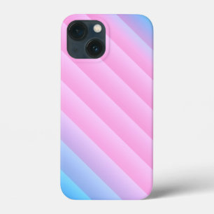 Roze en blauwe strepen, prachtige parelkleuren Case-Mate iPhone case