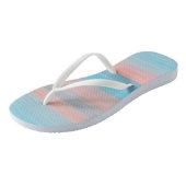 roze en blauwe strepen teenslippers (Schuin)