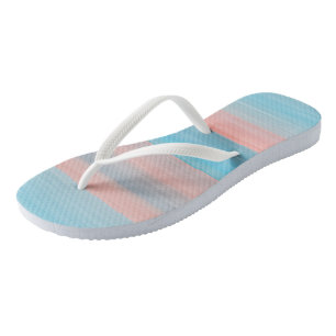 roze en blauwe strepen teenslippers