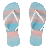 roze en blauwe strepen teenslippers (Voetbed)