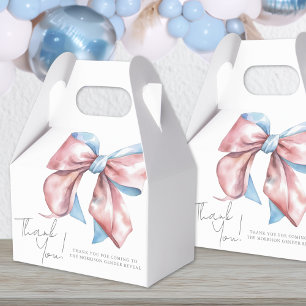 Roze En Blauwe Strik Geslacht Onthulling Bedankdoosjes