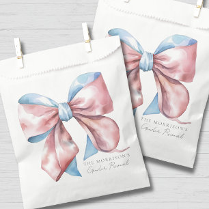 Roze En Blauwe Strik Geslacht Reveal Bedankzakje