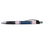 Roze en Blauwe Stripes Patroon Pen (Bovenkant)