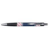 Roze en Blauwe Stripes Patroon Pen (Achterkant)