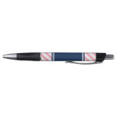Roze en Blauwe Stripes Patroon Pen (Bodem)