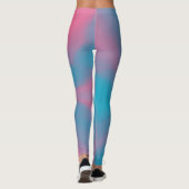 Roze en blauwe stropdas-kleurstof leggings (Achterkant)