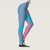 Roze en blauwe stropdas-kleurstof leggings (Rechts)