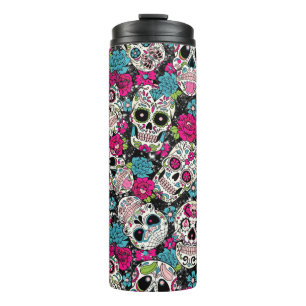 Roze en blauwe suiker thermosbeker