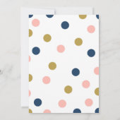 Roze en blauwe teddybeer Baby shower onthulling Kaart (Achterkant)