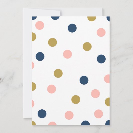 Roze en blauwe teddybeer Baby shower onthulling Kaart (Achterkant)