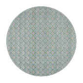 Roze en blauwe Tegel Snijplank (Voorkant)