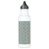 Roze en blauwe tegel waterfles  (Links)