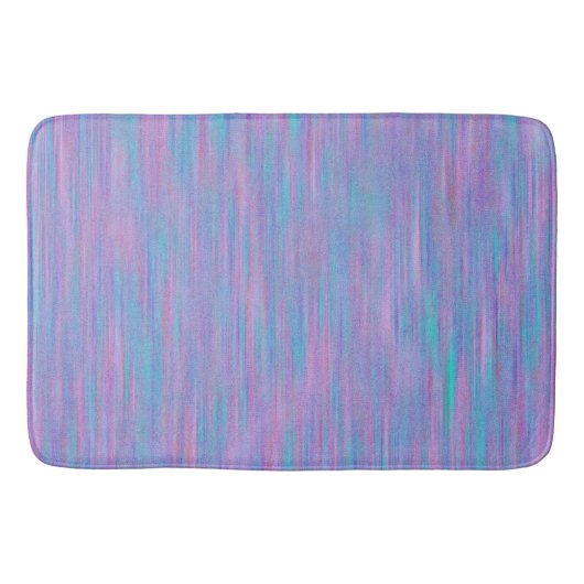 Roze en blauwe textuur Stripe Patroonplaat Badmat (Voorkant)