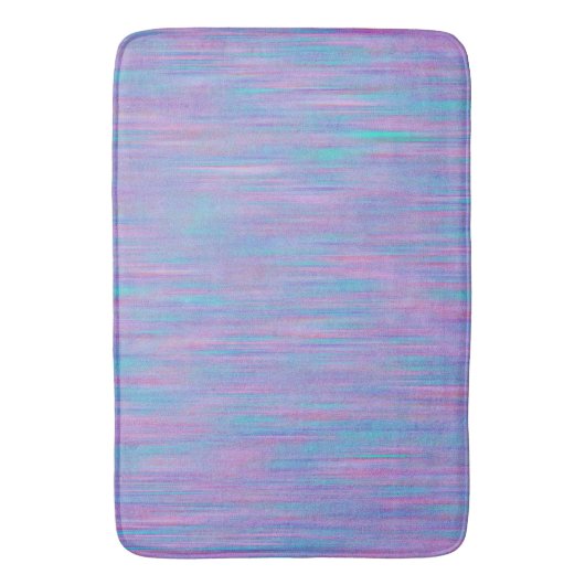Roze en blauwe textuur Stripe Patroonplaat Badmat (Voorkant Verticaal)