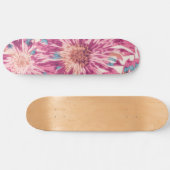 Roze en Blauwe Tie Dye Sunburst Persoonlijk Skateboard (Horizontaal)