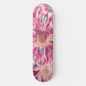 Roze en Blauwe Tie Dye Sunburst Persoonlijk Skateboard (Voorkant)