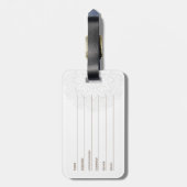 Roze en blauwe Tie kleurstof met Mandala Sway in s Bagagelabel (Achterkant verticaal)