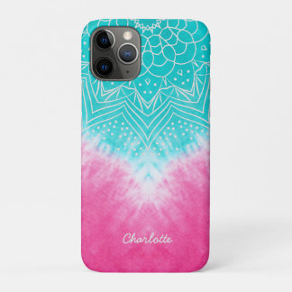 Roze en blauwe Tie kleurstof met Mandala Sway in s Case-Mate iPhone Case