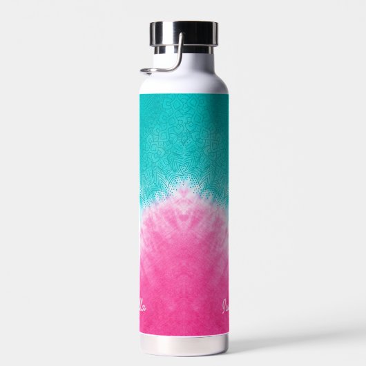 Roze en blauwe Tie kleurstof met Mandala Sway in s Waterfles (Rechts)