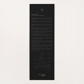 Roze en blauwe Tie kleurstof met Mandala Sway in s Yogamat (Achterkant)