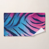 Roze en blauwe tijgerstreep bad handdoek (Handdoek)
