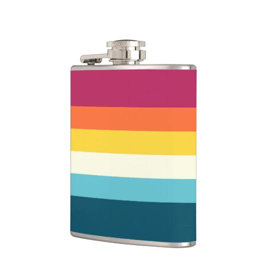 Roze en blauwe tinten Streep Heupfles (Links)