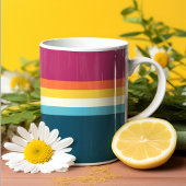 Roze en blauwe tinten Streep Koffiemok