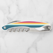 Roze en blauwe tinten Streep Kurkentrekker (Achterkant)