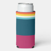 Roze en blauwe tinten Streep Seltzer Blikjeskoeler (Seltzer Voorkant)