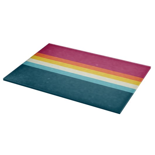 Roze en blauwe tinten Streep Snijplank (Hoek)