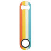 Roze en blauwe tinten Streep Speed Flessenopener (Voorkant)