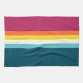 Roze en blauwe tinten Streep Theedoek (Horizontaal)