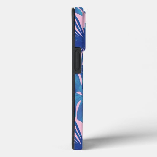 Roze en blauwe Tropische Foliage op maat Case-Mate iPhone Case (Achterkant / Rechts)