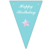 Roze en blauwe tweeling Verjaardagsfeest voor jong Vlaggetjes (Tweede vlag)