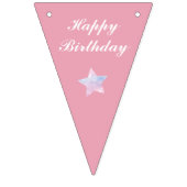 Roze en blauwe tweeling Verjaardagsfeest voor jong Vlaggetjes (Eerste vlag)