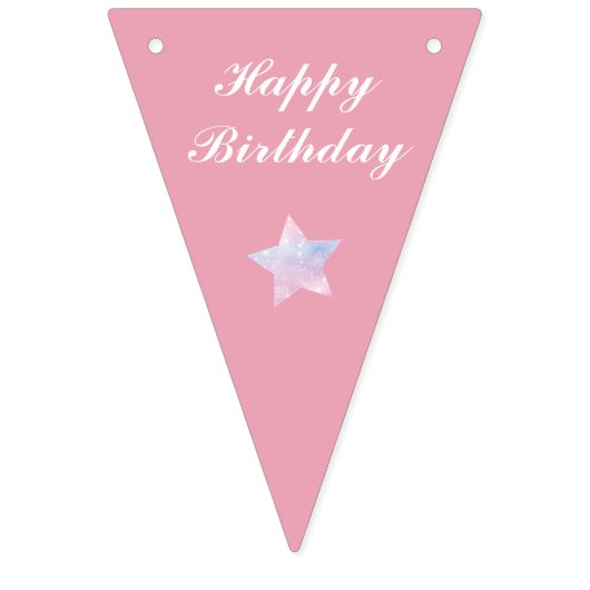 Roze en blauwe tweeling Verjaardagsfeest voor jong Vlaggetjes (Eerste vlag)