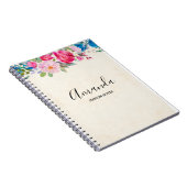 roze en blauwe ventilatorgrens notitieboek (Rechterzijde)