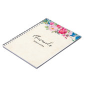 roze en blauwe ventilatorgrens notitieboek (Linkerzijde)