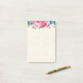roze en blauwe ventilatorgrens post-it® notes (Op bureau)