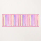Roze en Blauwe Verfstreep Omkeerbare Pastel Yogamat (Voorkant (horizontaal))