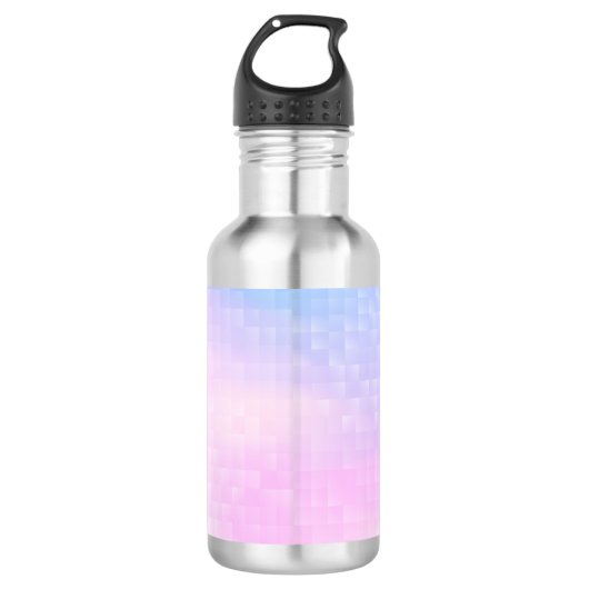 Roze en Blauwe Verloopachtergrond Waterfles (Voorkant)