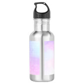 Roze en Blauwe Verloopachtergrond Waterfles (Achterkant)