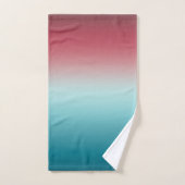 Roze en blauwe verloopdusty Roos Aqua & Blauwgroen Bad Handdoek (Handdoek)