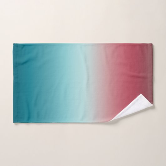 Roze en blauwe verloopdusty Roos Aqua & Blauwgroen Bad Handdoek (Handdoek)