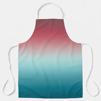 Roze en blauwe verloopdusty Roos Aqua & Blauwgroen Schort