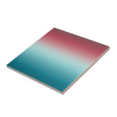 Roze en blauwe verloopdusty Roos Aqua & Blauwgroen Tegeltje (Zijkant)