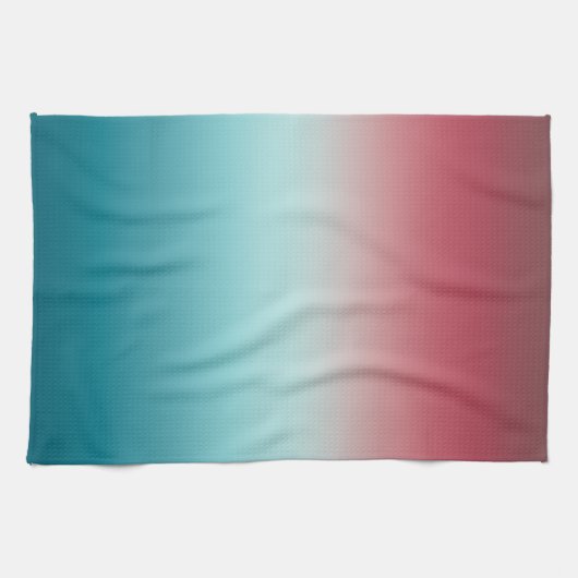 Roze en blauwe verloopdusty Roos Aqua & Blauwgroen Theedoek (Horizontaal)